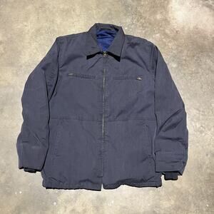 Vintage 50s US Navy Black General Zipper Canvas Jacket